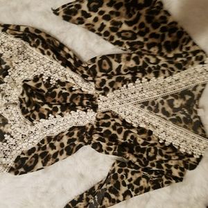 Leopard print romper